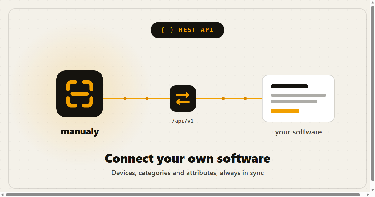 Connect your own software with the manualy REST API